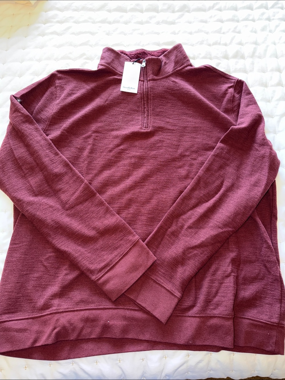 Goodfellow & Co Maroon Half-Zip Mock Neck Sweater